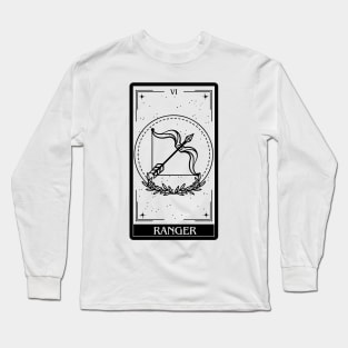 Ranger Tarot Card D&D Nat 20 Dungeons & Dragons T-Shirt Black Long Sleeve T-Shirt